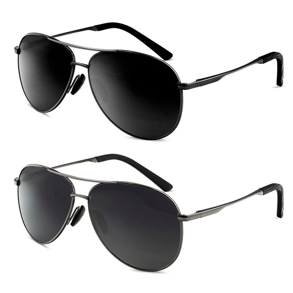 New Trendy Upgraded Polarized Aviator Sunglasses 2 PAck