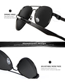 Carbon Fiber Temple Polarized Aviator Sunglasses S55