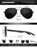 Carbon Fiber Temple Polarized Aviator Sunglasses S55