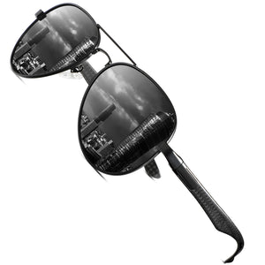 Carbon Fiber Temple Polarized Aviator Sunglasses S55