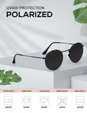 Polarized Round Sunglasses for Women Men Circle