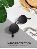 Polarized Round Sunglasses for Women Men Circle