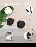 Trendy Hexagon Sunglasses For Women Men, New Polarized Square Sun glasses